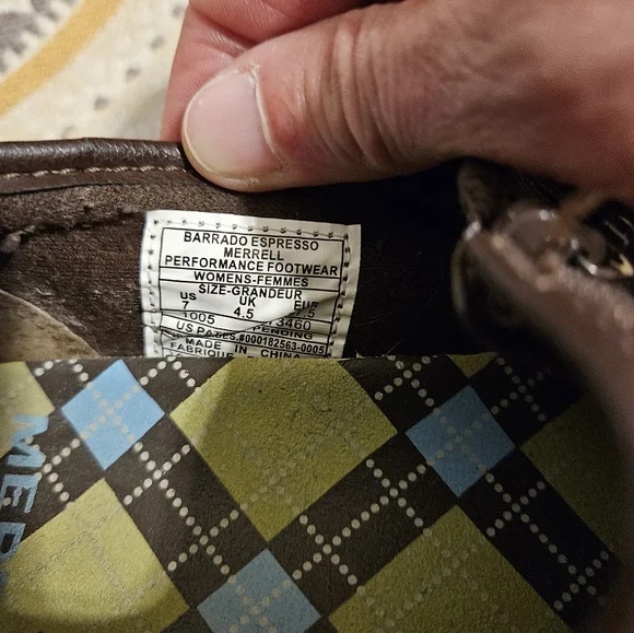 Merrell Barrado espresso brown zip-up leather canvas performance sneakers shoes - Picture 4 of 4